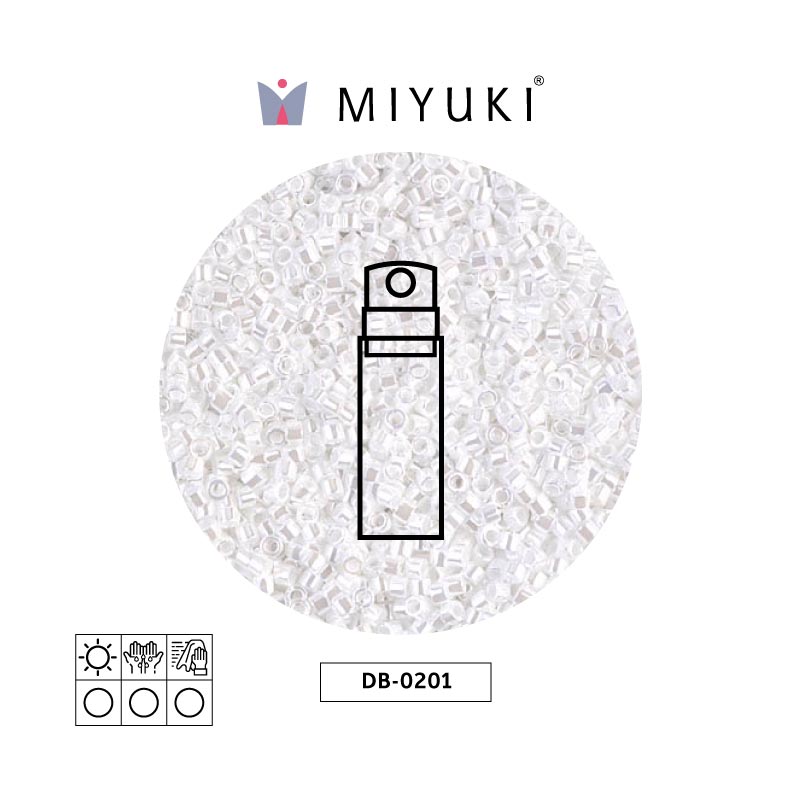 Miyuki delica 11/0 DB0201 blanco perla x 10gr