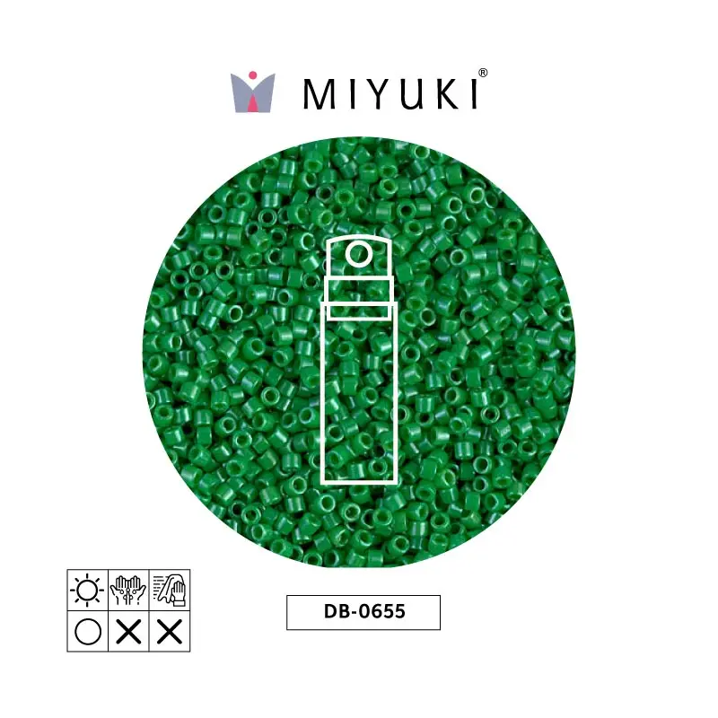 Miyuki delica 11/0 DB0655 opaco kelly verde x 10gr