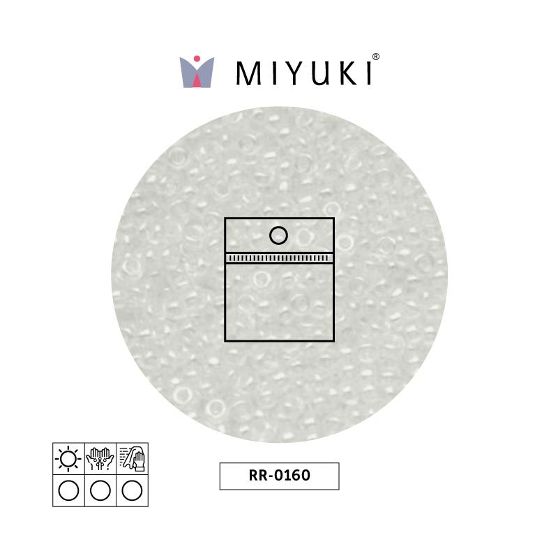 Mostacilla Miyuki rocalla 11/0 RR0160 transparente pálido gris lsuter x 25g