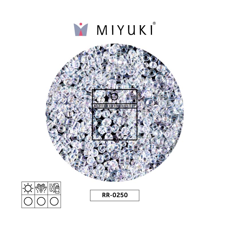 Mostacilla Miyuki rocalla 11/0 RR0250 cristal AB x 25g