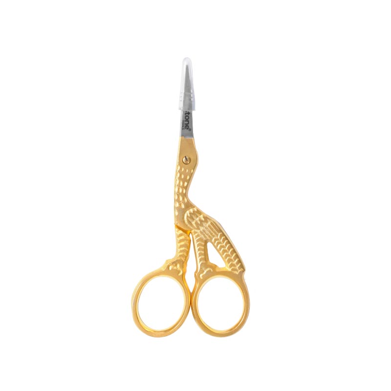 Tijera cigueña SHR-672 9cm dorada x und