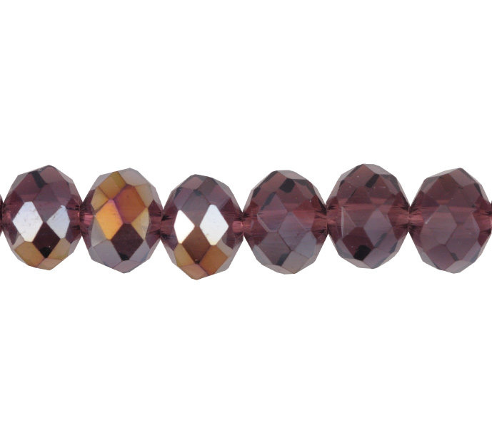 Murano rondela facetada 8mm amatista 18AB x aprox 60unds