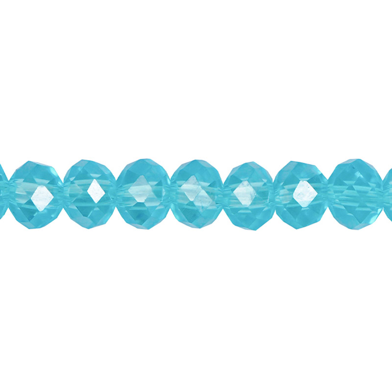 Murano rondela facetada 6mm aquamarine 09AB x aprox 80unds
