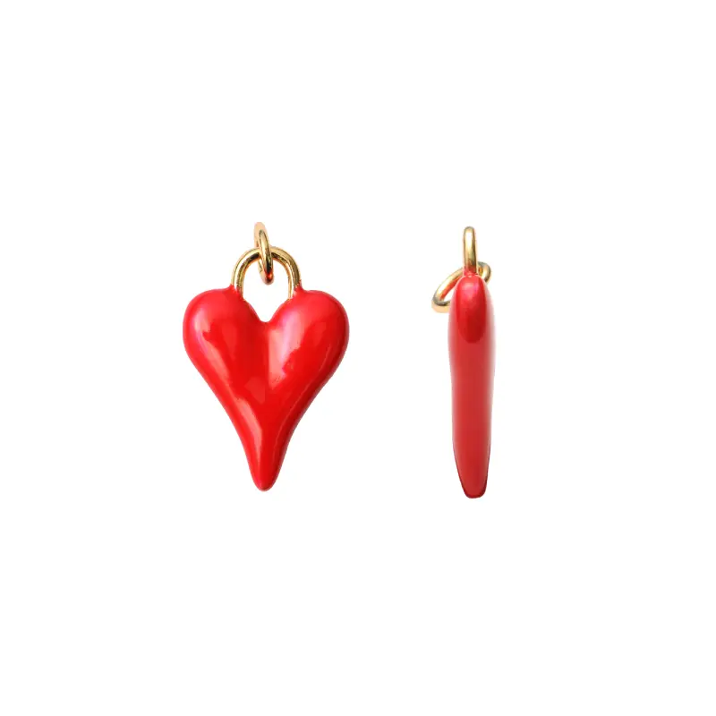 Dije esmaltado rojo corazon 15mm W09921A15Y x und