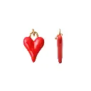 Dije esmaltado rojo corazon 15mm W09921A15Y x und