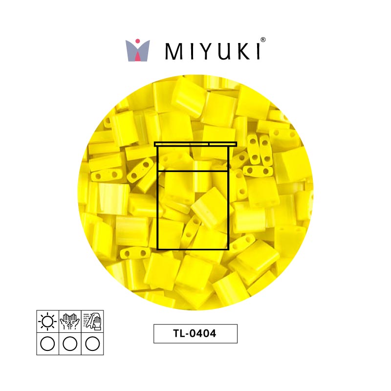 Miyuki tila 5x5x1.9mm TL0404 opaque yellow x 10g