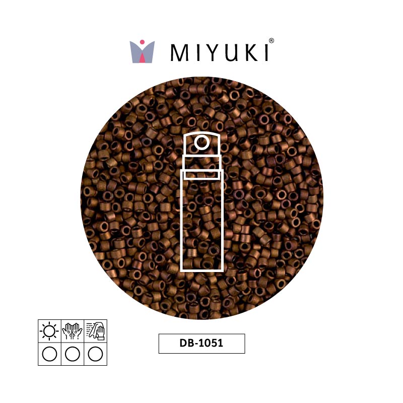 Miyuki delica 11/0 DB1051 matte metallic bronze/gold AB x 10gr