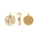 Dije esmaltado blanco fe 12mm/Golfi W05973E12 x und