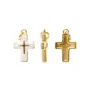 Cruz esmaltado blanco 10x18mm/Golfi W11532 x und