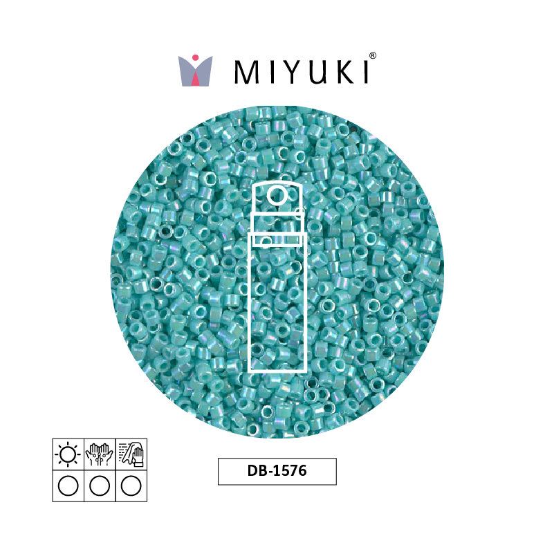 Miyuki delica 11/0 DB1576 opaco azul opal AB x 10g