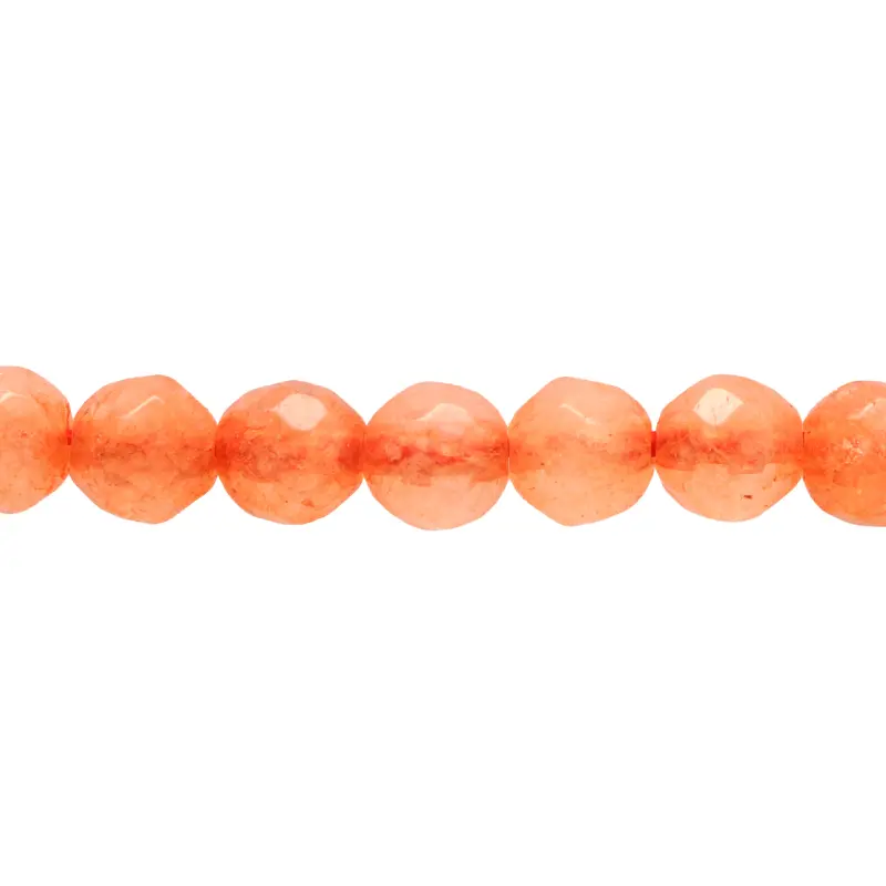 Sarta redonda facetada 4mm jade salmon x 92 unds