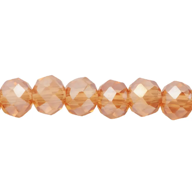 Murano rondela facetada 4mm smoked topaz 18AB x 110unds