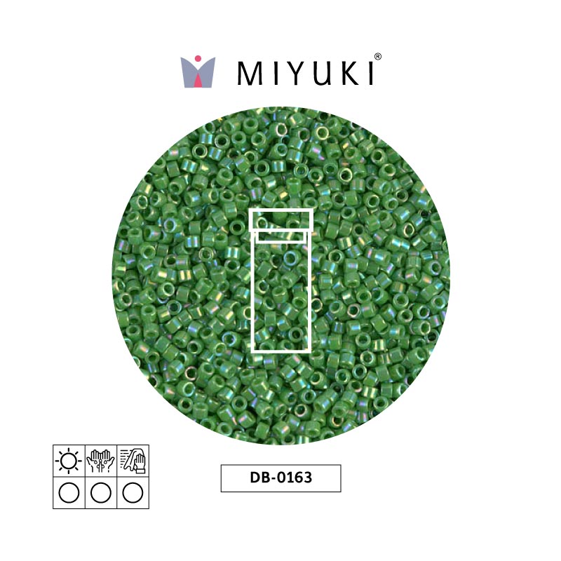 Miyuki delica 11/0 DB0163 opaco verde AB x 3g