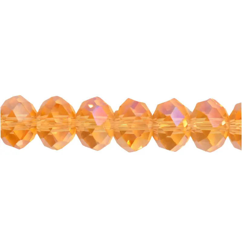 Murano rondela facetada 8mm light topaz 33AB x aprox 60unds