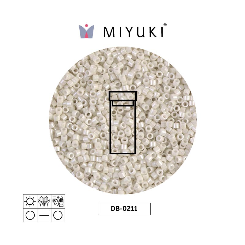 Miyuki delica 11/0 DB0211 opaco alabaster brillo x 3g
