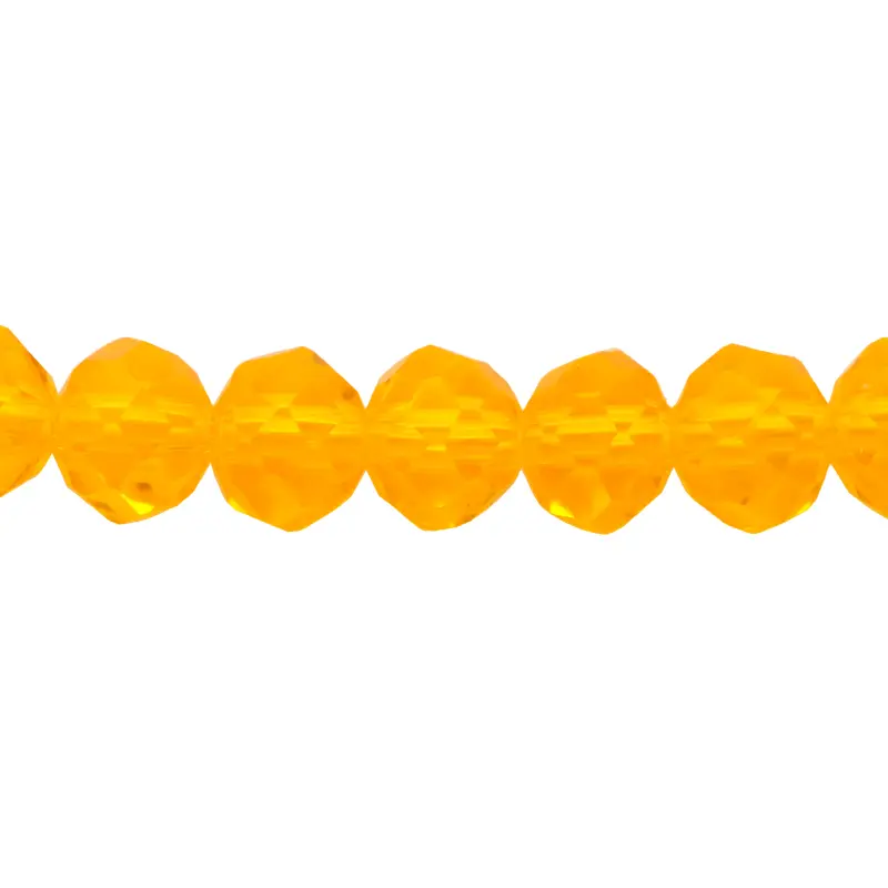 Murano rondela facetada 6mm light topaz 33AB x aprox 95unds