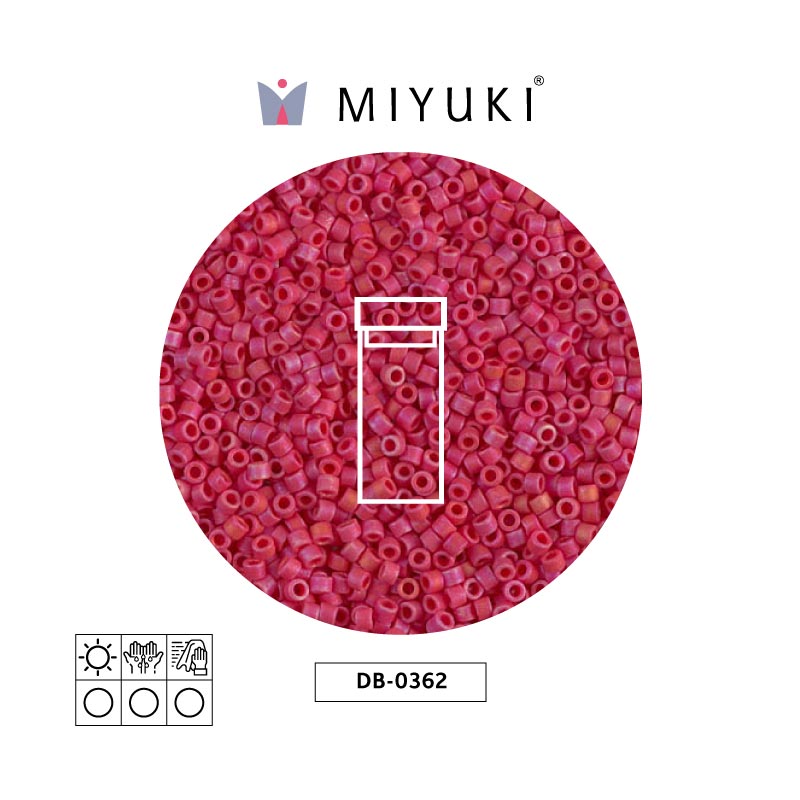 Miyuki delica 11/0 DB0362 mate rojo x 3g