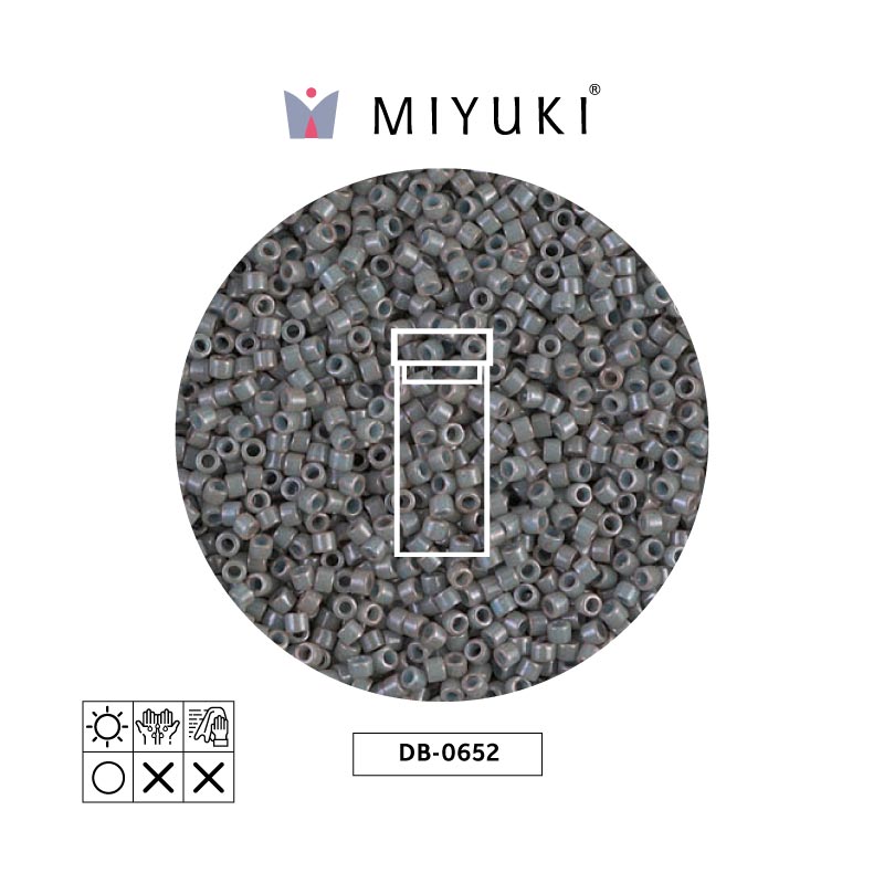 Miyuki delica 11/0 DB0652 opaco gris x 3g