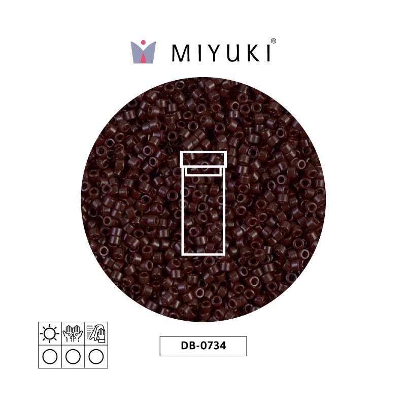 Miyuki delica 11/0 DB0734 opaco chocolate café x 3g