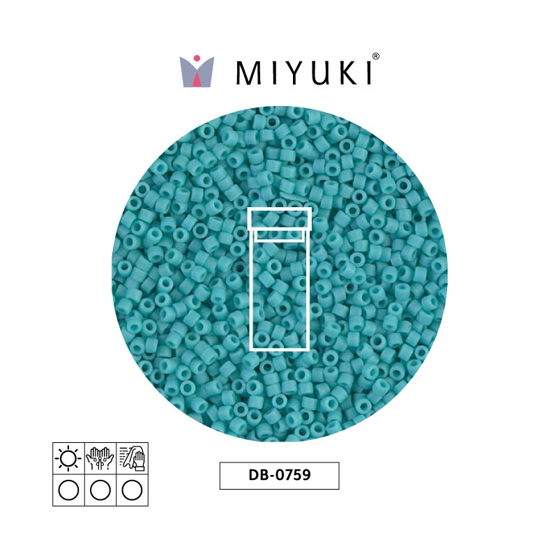Miyuki delica 11/0 DB0759 mate opaco azul turquesa x 3g