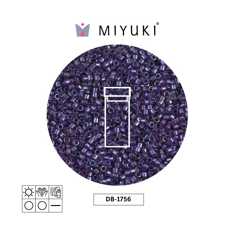Miyuki delica 11/0 DB1756 spkl morado forrado amethyst x 3g