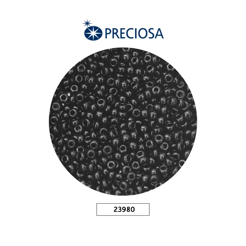 Mostacilla checa preciosa 10/0 2mm 23980 OP negra x 500g