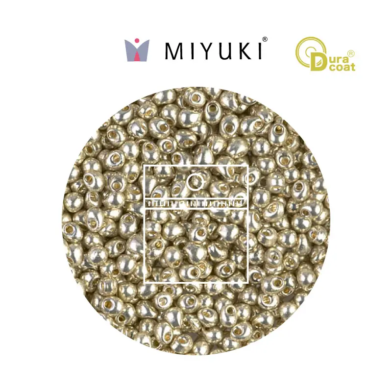 Miyuki drop beads 3.4mm DP4201 galvanized silver x 25g
