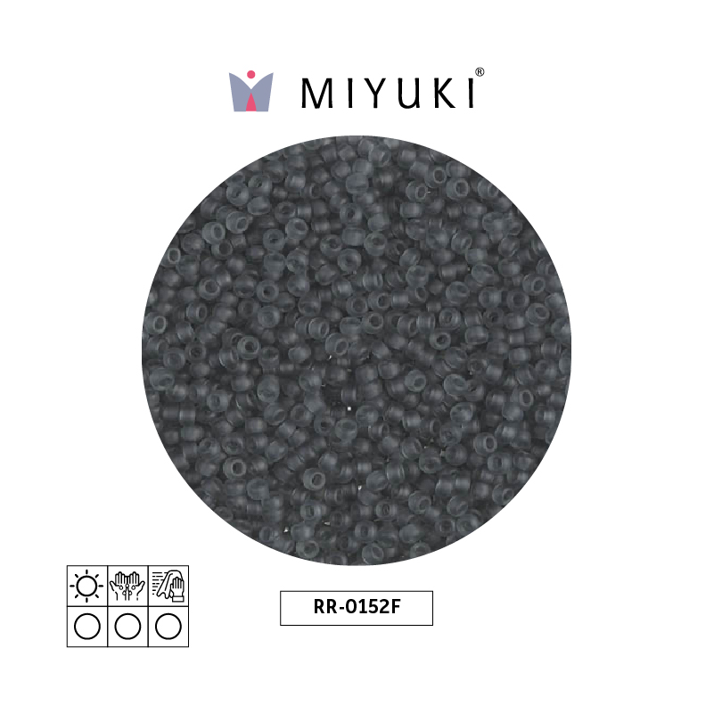 Mostacilla Miyuki rocalla 11/0 RR0152F mate transparente gris x 250g