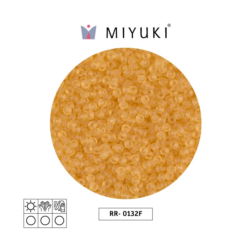 Mostacilla Miyuki rocalla 11/0 RR0132F mate transparente claro amarillo x 250g
