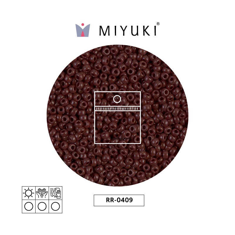 Mostacilla Miyuki rocalla 11/0 RR0409 opaco chocolate x 25g