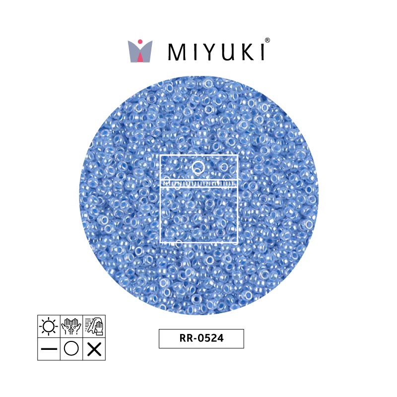 Mostacilla Miyuki rocalla 11/0 RR0524 claro azul ceylon perlado x 25g