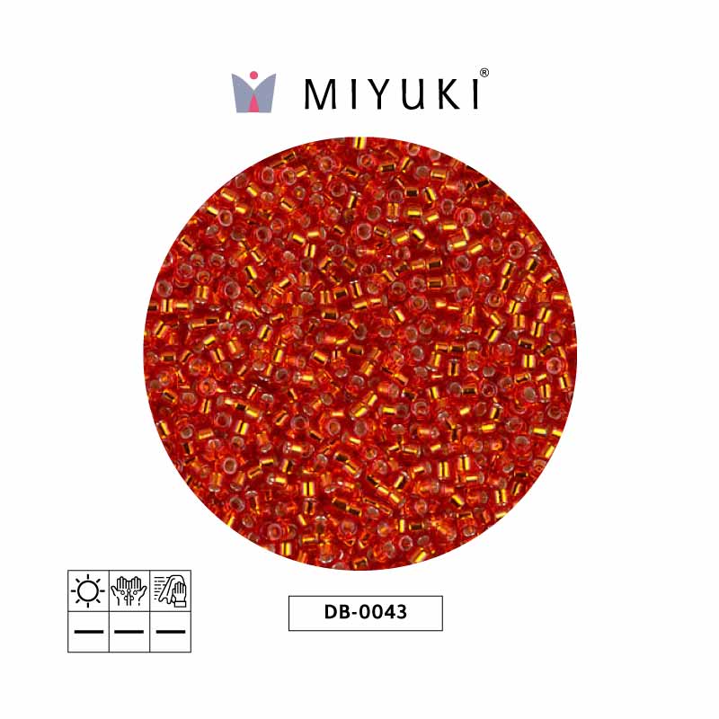 Miyuki delica 11/0 DB0043 sv forrado burnt naranja x 50gr