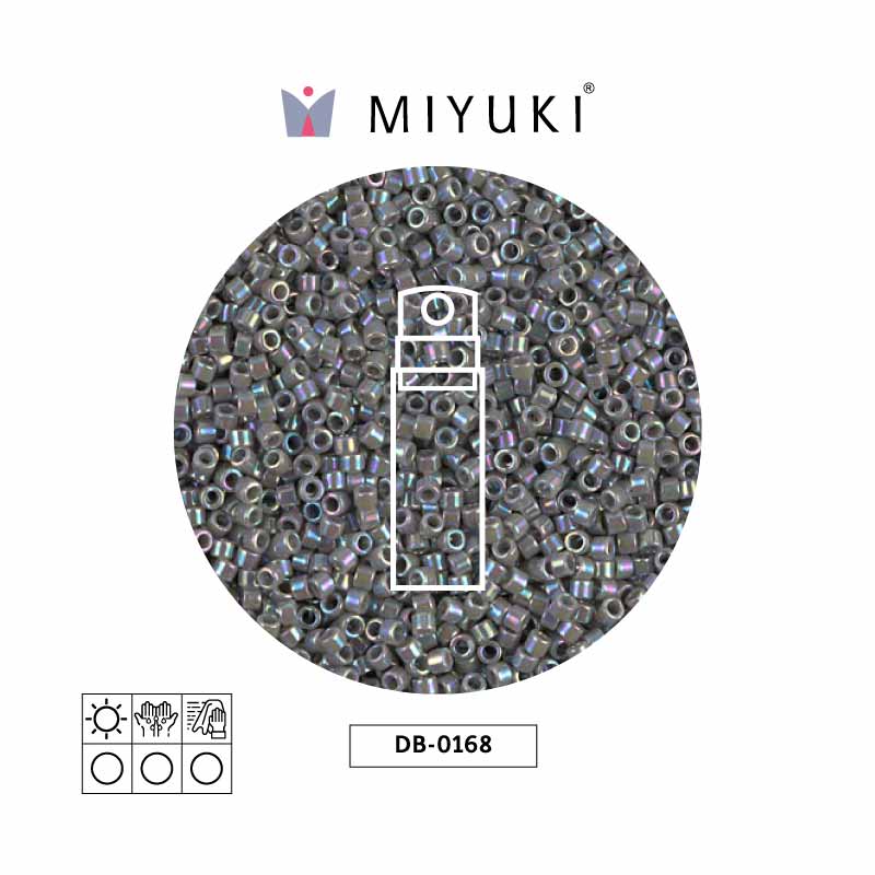 Miyuki delica 11/0 DB0168 opaco gris AB x 10g
