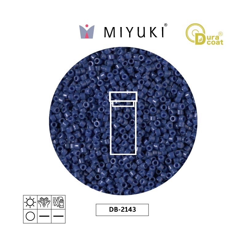 Miyuki delica 11/0 DB2143 durac opaco azul x 3g