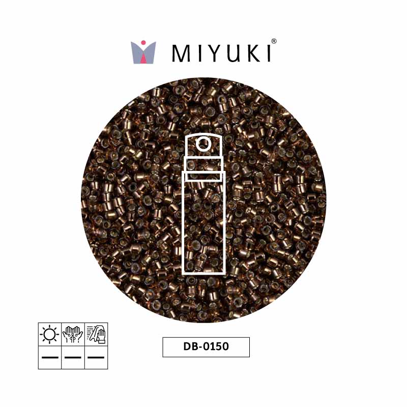 Miyuki delica 11/0 DB0150 plateado forrado bronce x 10gr