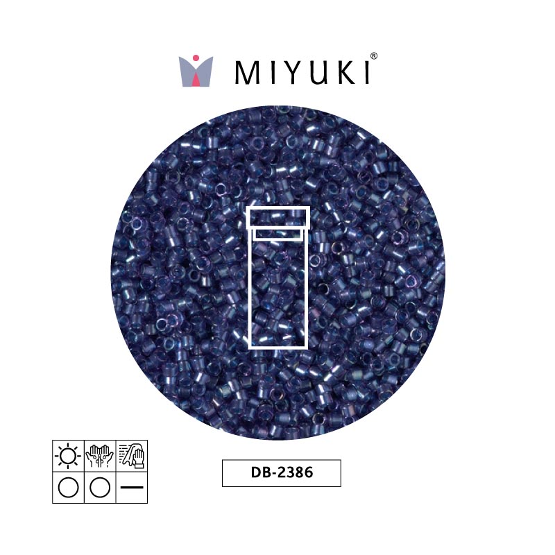 Miyuki delica 11/0 DB2386 color forrado night cielo x 3g