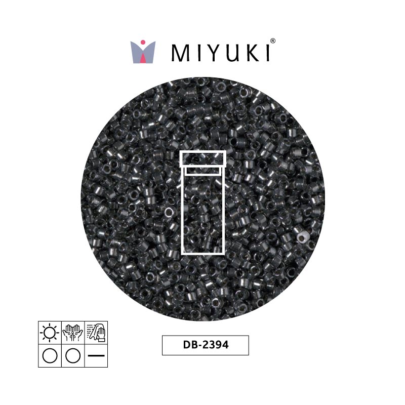 Miyuki delica 11/0 DB2394 color lined steel x 3g