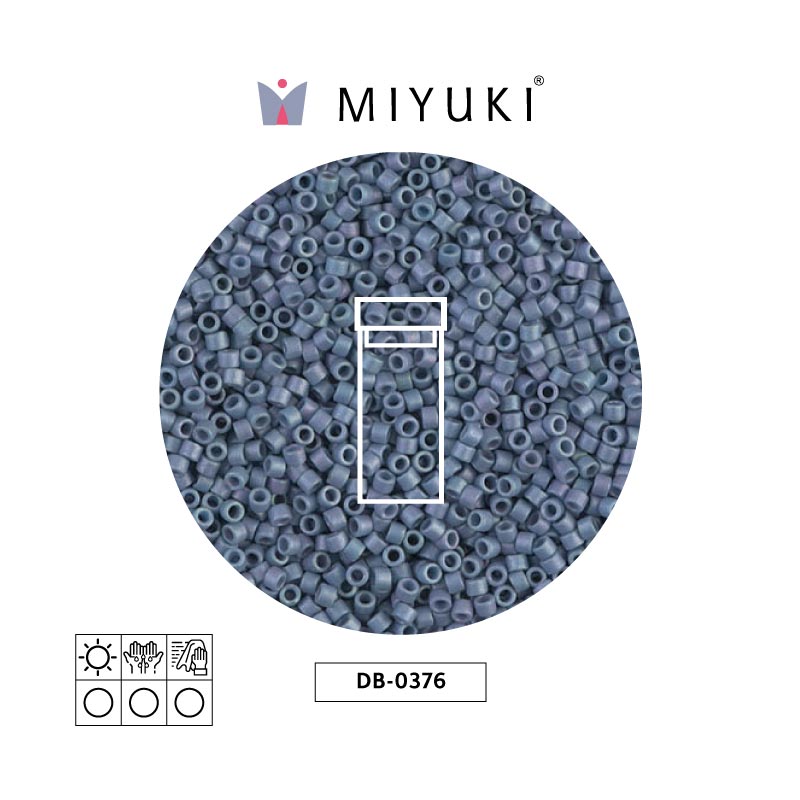 Miyuki delica 11/0 DB0376 mat metalizado claro verde x 3g