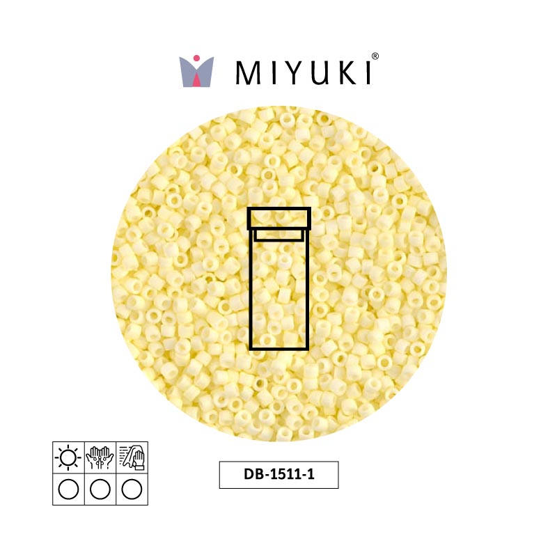 Miyuki delica 11/0 DB1511-1 mate opaco pálido amarillo x 3g