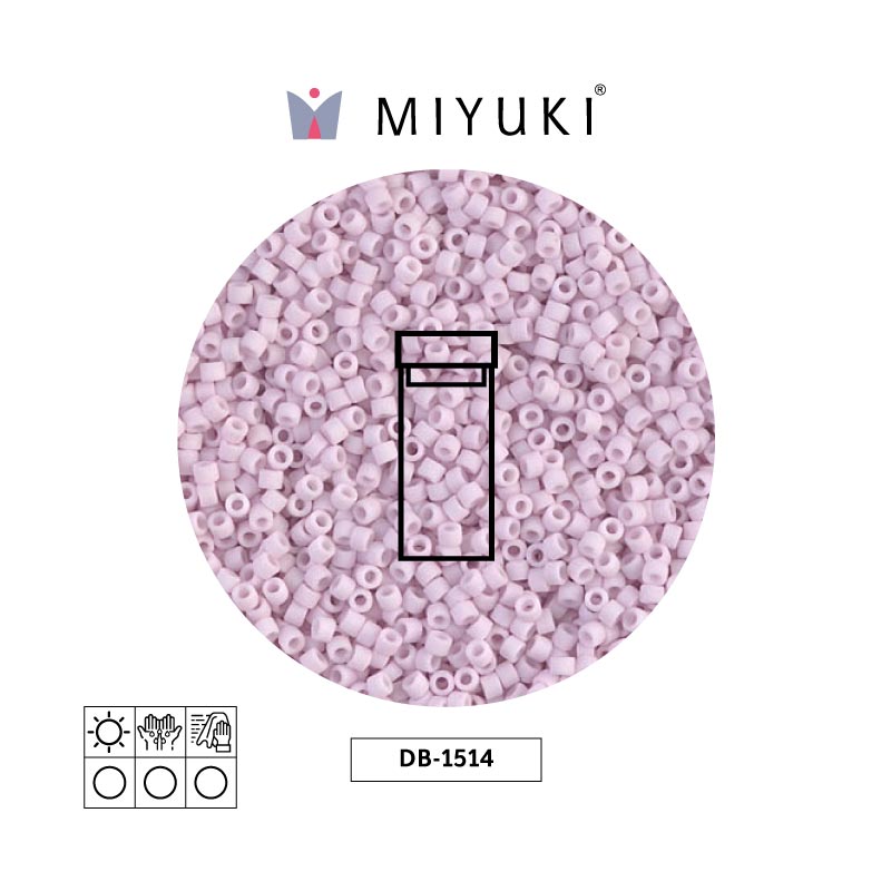 Miyuki delica 11/0 DB1514 mate opaco pálido rosa x 3g