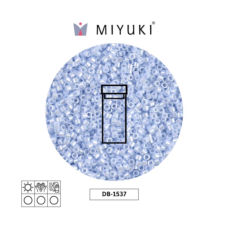 Miyuki delica 11/0 DB1537-1 claro cielo azul Ceylon perlado x 3g