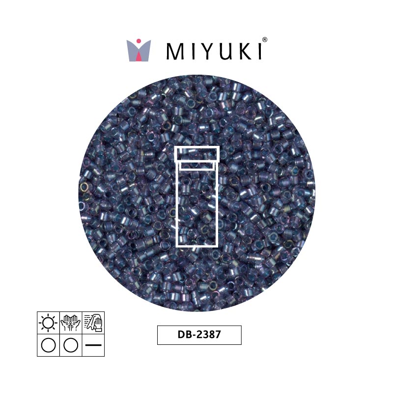 Miyuki delica 11/0 DB2387 color forrado tidal x 3g