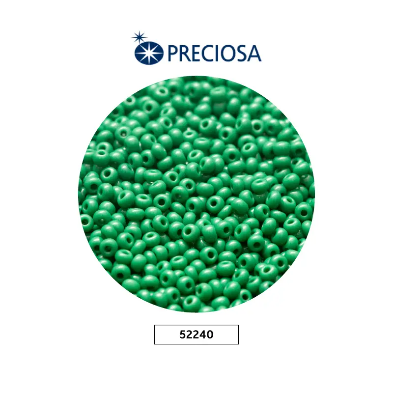 Mostacilla checa preciosa 10/0 2mm 52240 verde opalo x 500g