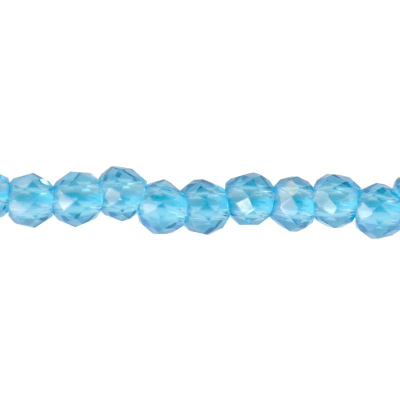 Murano redondo facetado 2mm blue zircon x unds