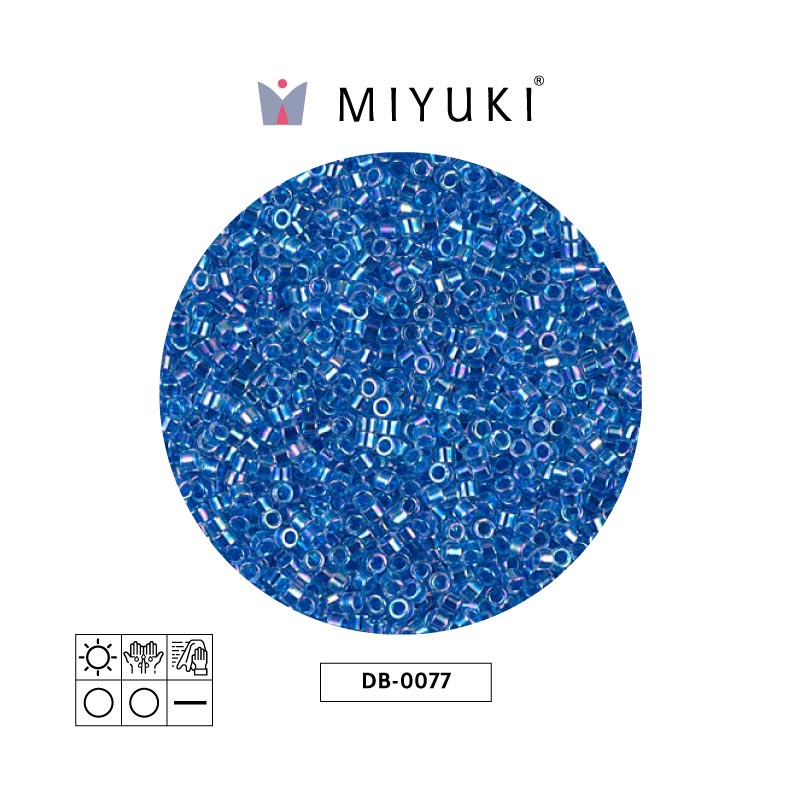 Miyuki delica 11/0 DB0077 azul forrado cristal AB x 50g