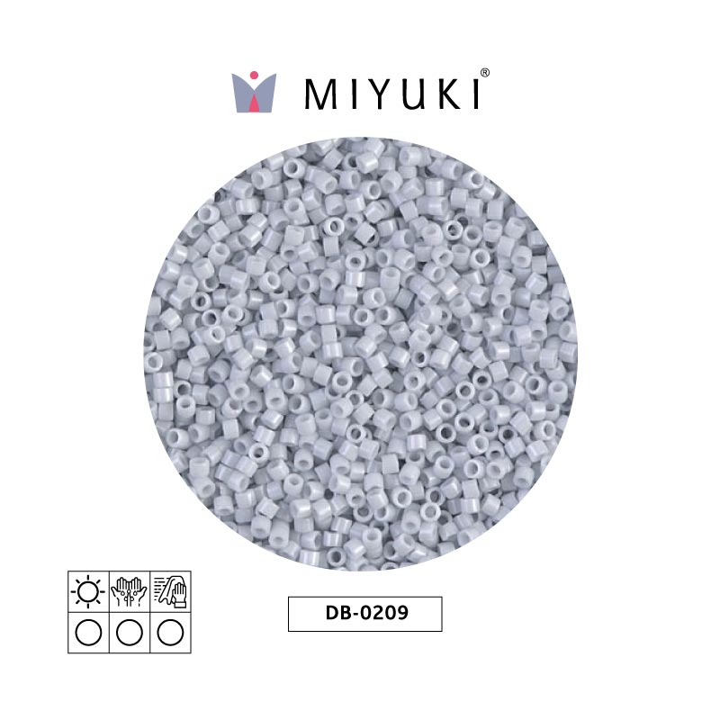 Miyuki delica 11/0 DB0209-1 opaco claro gris lusterr x 50g