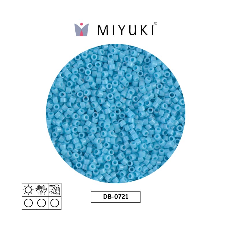 Miyuki delica 11/0 DB0725 opaco claro azul x 50g