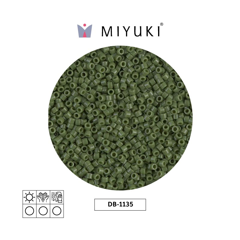 Miyuki delica 11/0 DB1135 opaco verde x 50g