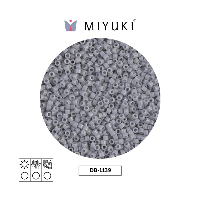 Miyuki delica 11/0 DB1139 opaco ghost gris x 50g