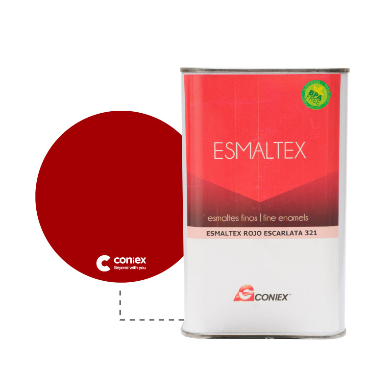 Resina Esmaltex Coniex 321 Rojo Escarlata x 1 Kg
